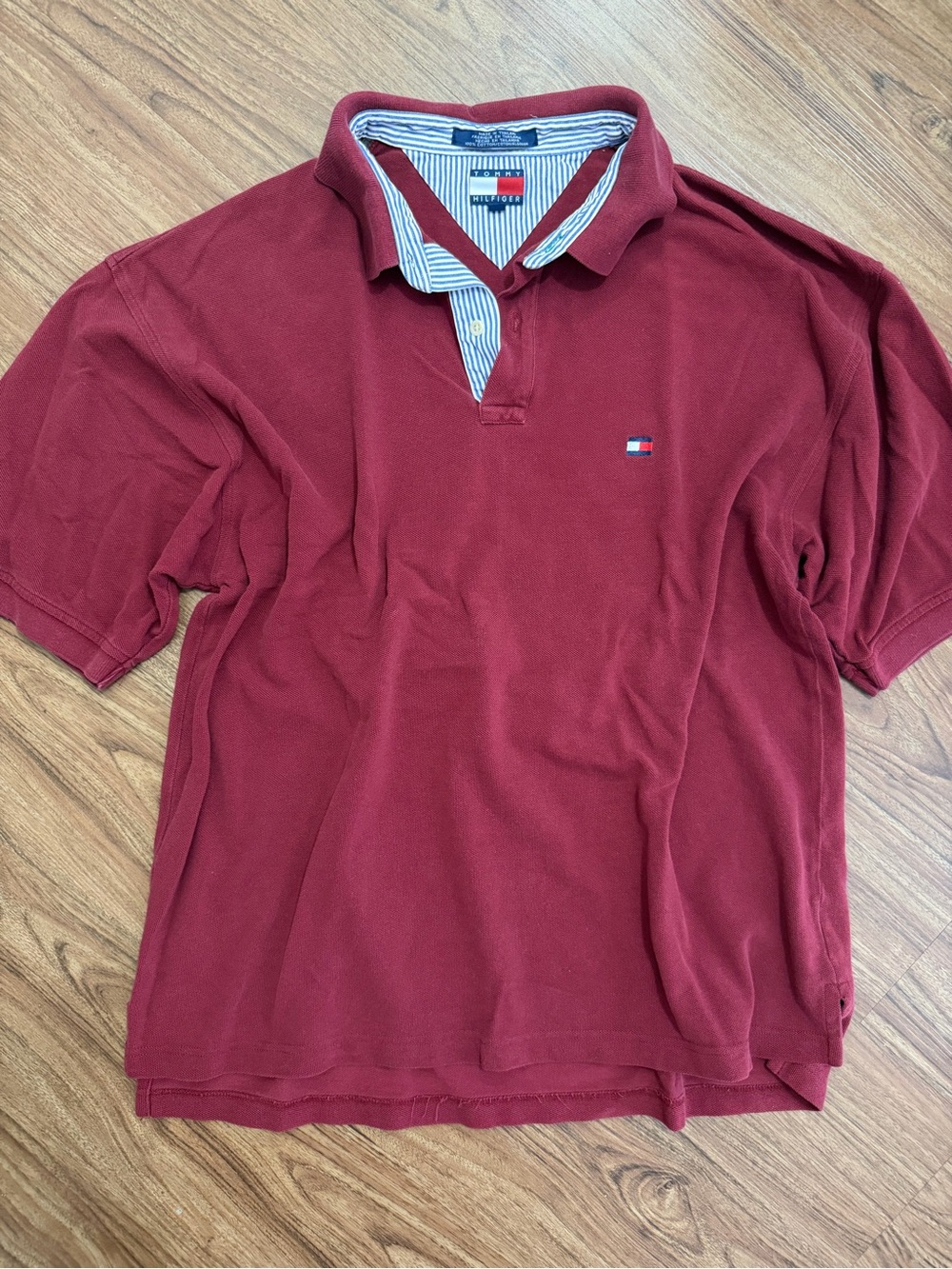 Tommy Hilfiger Men’s Red Polo Shirt with Signature Logo